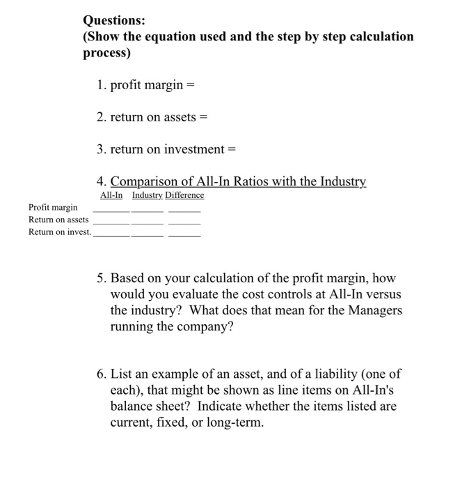 Solved Financial Analysis Background The Income Statement