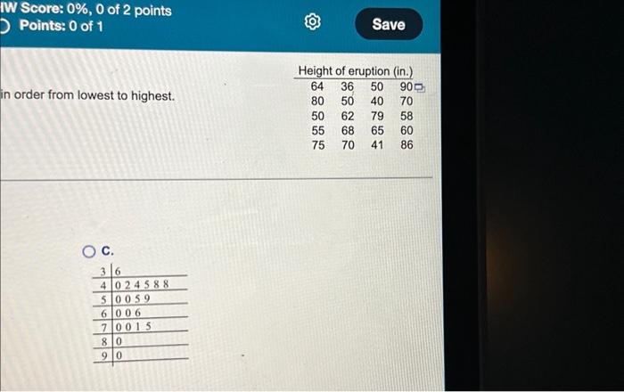 Solved The Data Represents The Heights Of Eruptions By A | Chegg.com