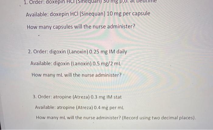 Order doxepin