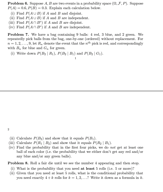 Solved Problem 6. Suppose A, B Are Two Events In A | Chegg.com