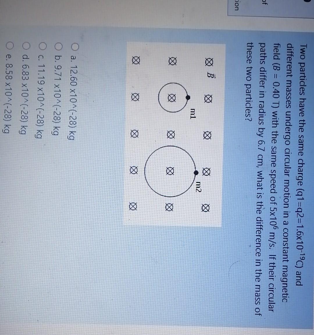 Solved Two particles have the same charge (q1=q2=1.6x10-190) | Chegg.com