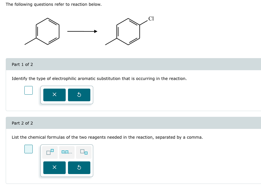Solved The following questions refer to reaction below.Part | Chegg.com