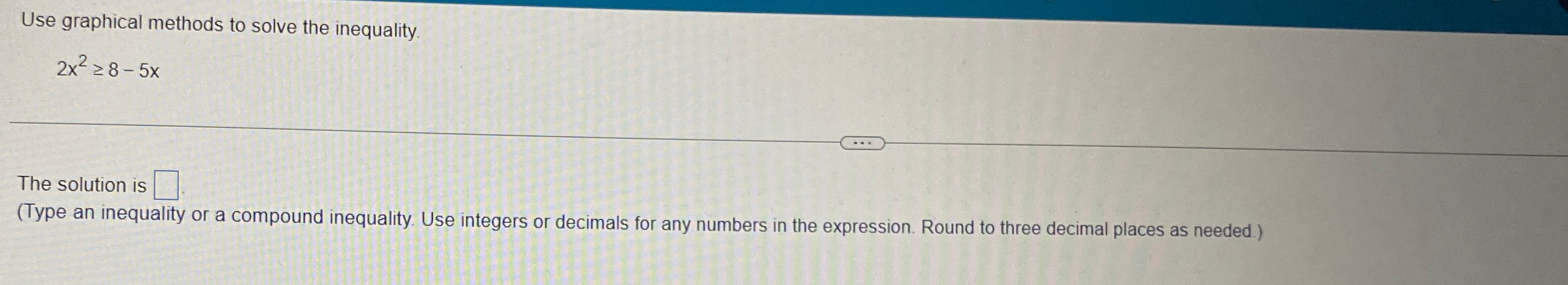Solved Use graphical methods to solve the | Chegg.com