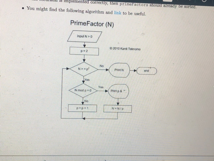 Solved 5 Prime Factorization function primefactors - | Chegg.com