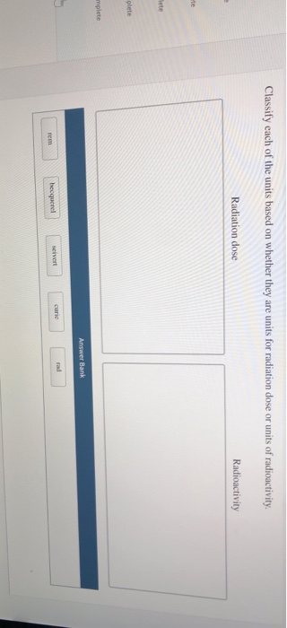 Solved Classify Each Of The Units Based On Whether They Are Chegg Com