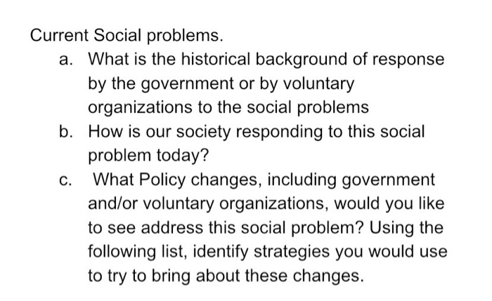 society social problem