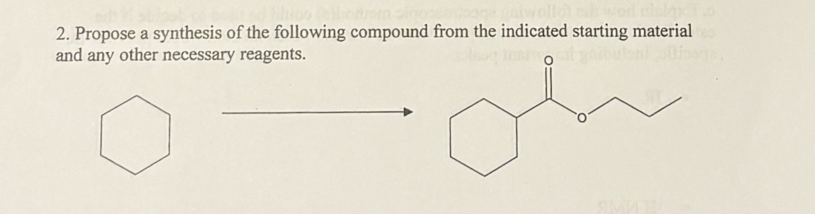 Solved Propose a synthesis of the following compound from | Chegg.com