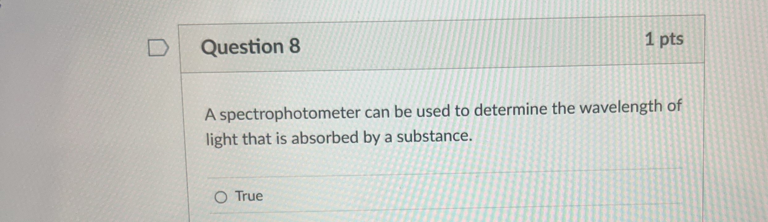 Solved Question 81 ﻿ptsA spectrophotometer can be used to
