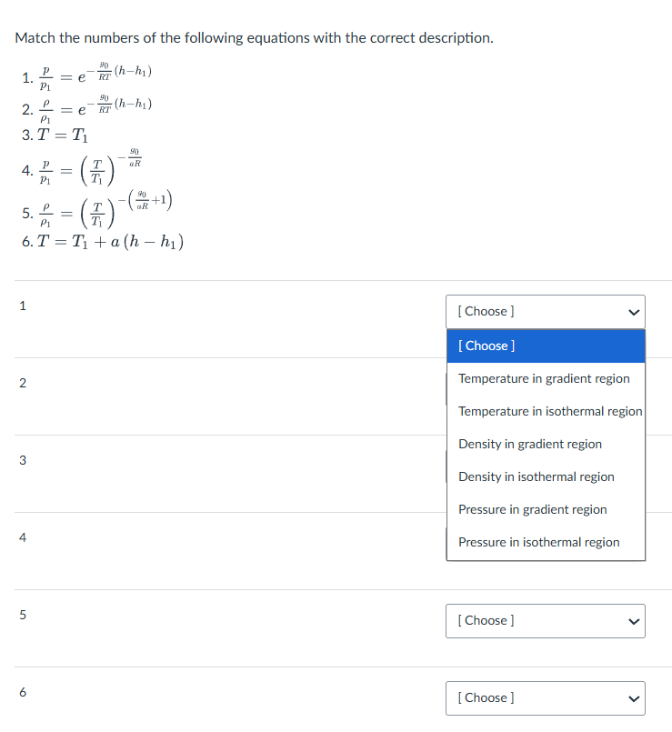 Solved Match the numbers of ﻿the following equations with | Chegg.com