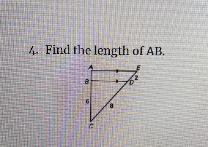 Solved 4. Find the length of AB. | Chegg.com