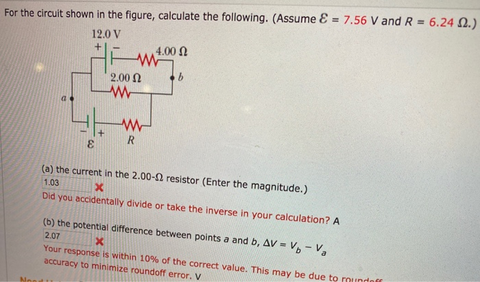 Solved For the circuit shown in the figure, calculate the | Chegg.com