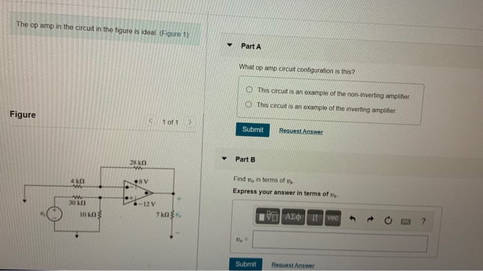 Solved The op amp in the circuit in the figure is ideal | Chegg.com