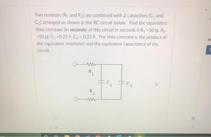 Solved Two resistors (Ry and R) are combined with 2 | Chegg.com