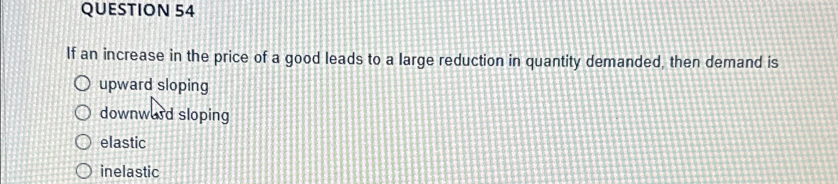Solved QUESTION 54If an increase in the price of a good | Chegg.com
