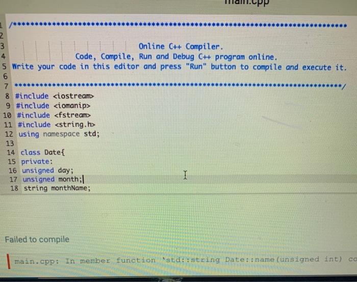 Online C++ Compiler - Online Editor