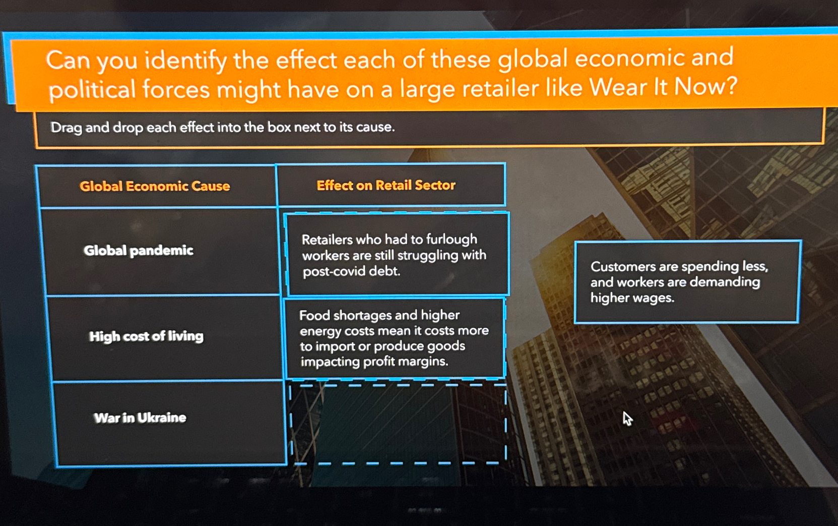 Solved Can you identify the effect each of these global | Chegg.com