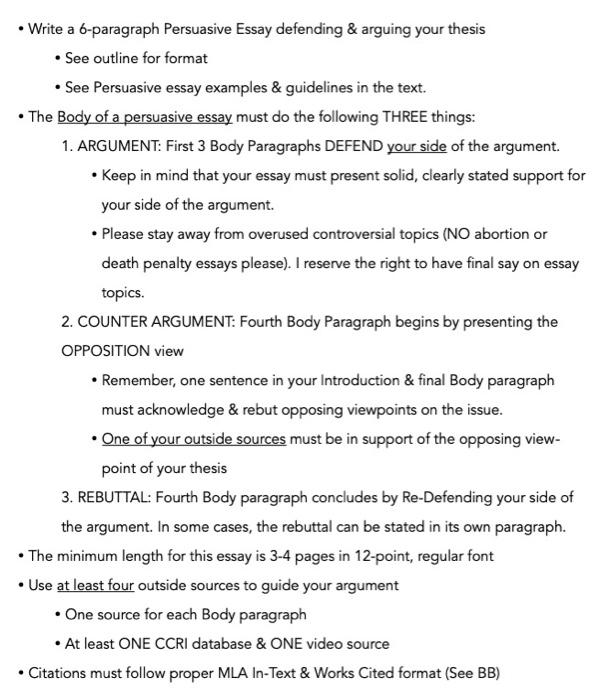 rebuttal examples for essays