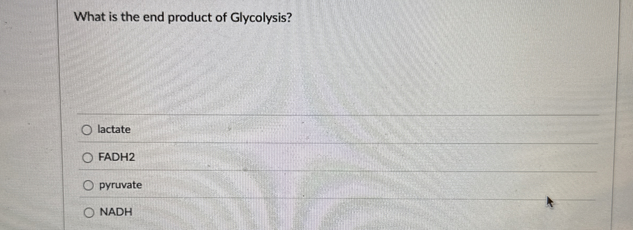 Solved What is the end product of