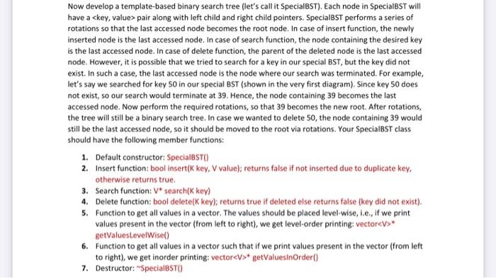 Solved Now develop a template-based binary search tree | Chegg.com image.