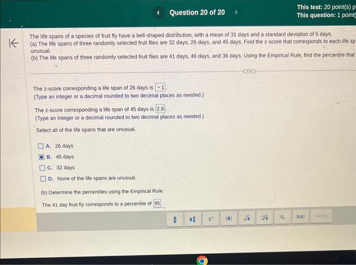 Solved The life spans of a species of fruit fly have a