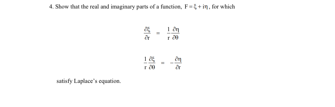 Solved Show that the real and imaginary parts of a function, | Chegg.com