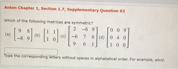 Solved Anton Chapter 1 Section 1 7 Supplementary Question Chegg Com