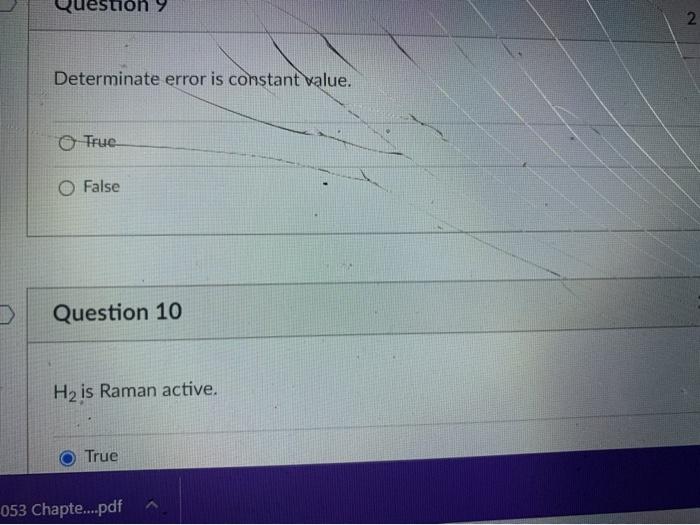 Solved uestion 2 2 Determinate error is constant value. O | Chegg.com