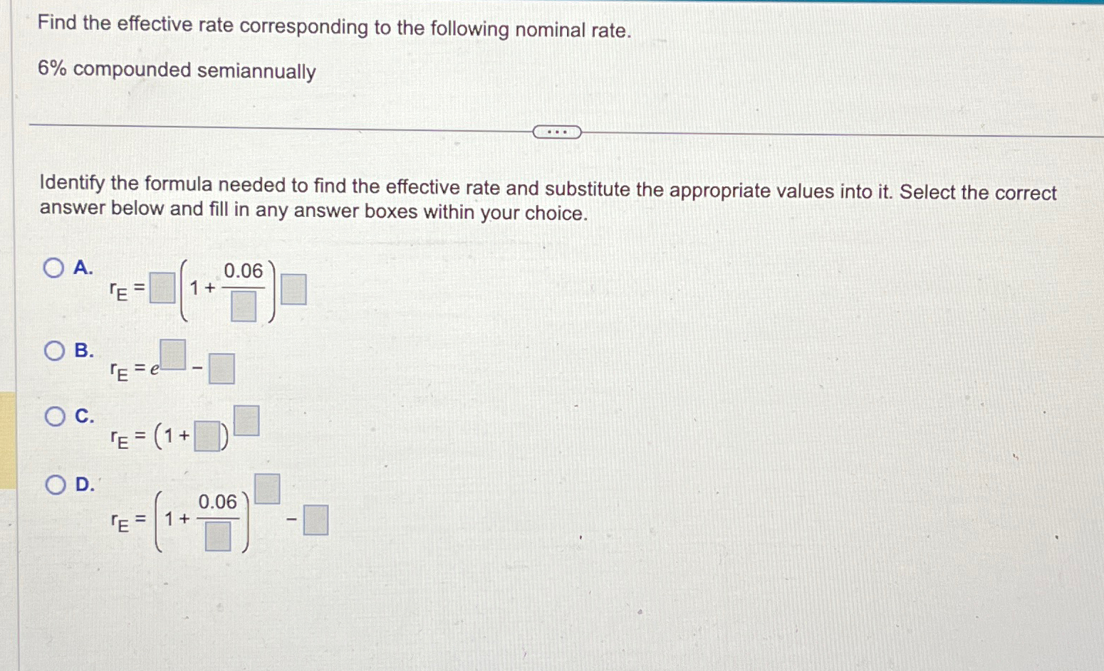 Solved Find the effective rate corresponding to the | Chegg.com