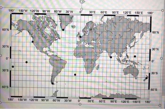 Solved 6 Find The Latitude And Longitude To The Nearest 5 Chegg Com