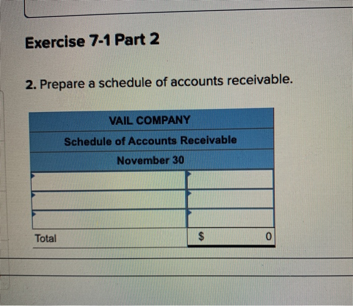 Solved Required Information Exercise 7-1 Accounts Receivable | Chegg.com