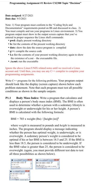 Solved Programming Assignment #1 Review CS2300 Topic | Chegg.com