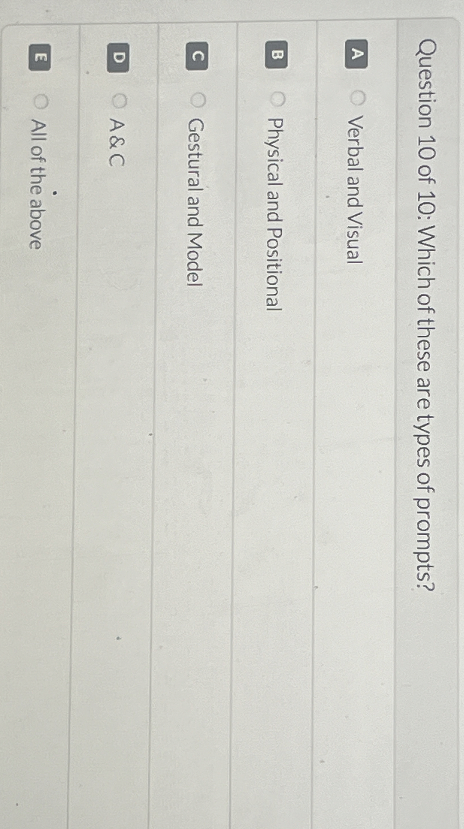 Solved Question 10 ﻿of 10 Which of these are types of