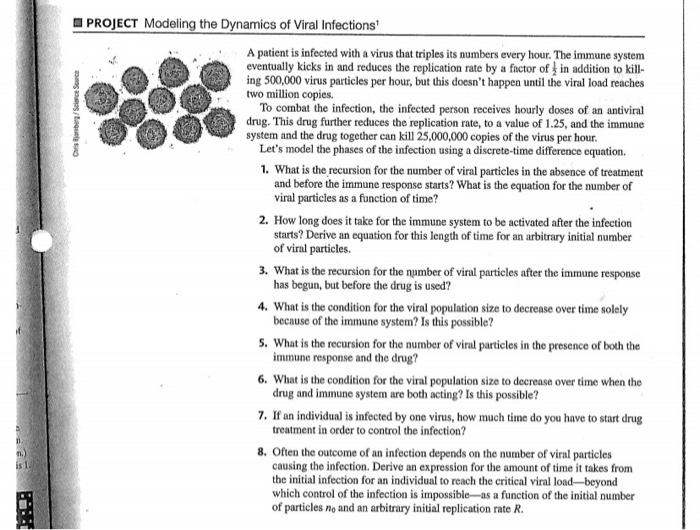 PROJECT Modeling the Dynamics of Viral Infections A | Chegg.com