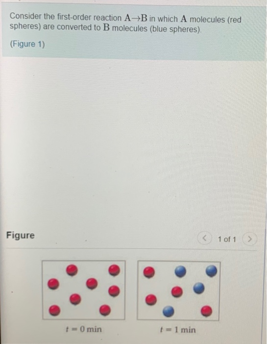 Solved Consider The First-order Reaction A B In Which A | Chegg.com