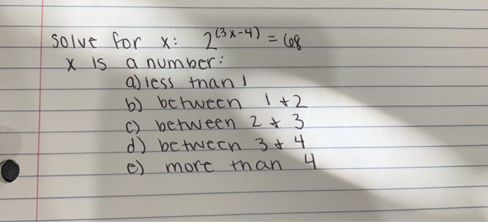 Solved Solve X is for X: 263 x-4)=668 a number: a) less than | Chegg.com