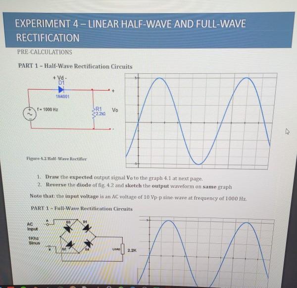 Experiment 4 Linear Half Wave And Full Wave Chegg 