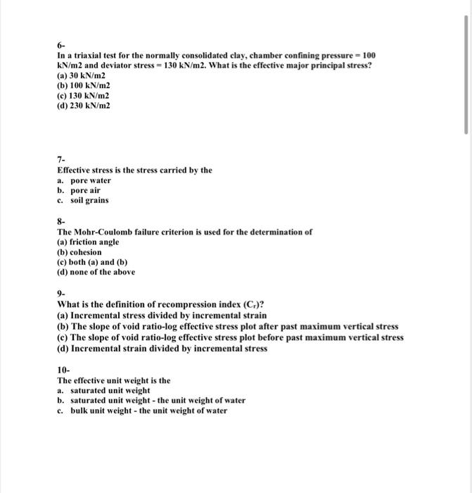 Solved Question 1 - Multiple Choice Questions (Mark = 1 X 10 | Chegg.com