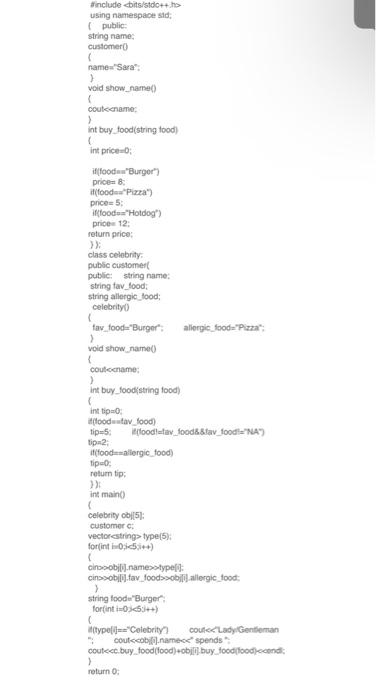 Solved J̈nclude ebitsistdot+h> using namespace std; f | Chegg.com