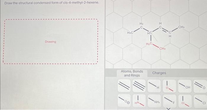 Solved Draw the structural condensed form of | Chegg.com