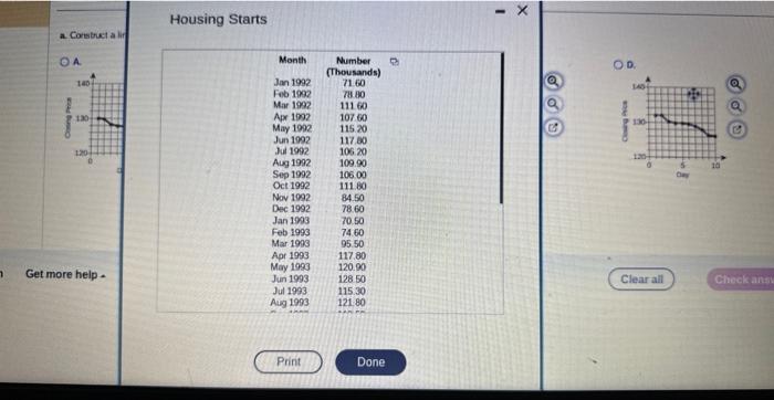For each of the time series, construct a line chart | Chegg.com