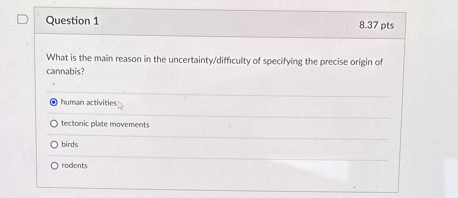Solved Question 18.37 ﻿ptsWhat is the main reason in the | Chegg.com