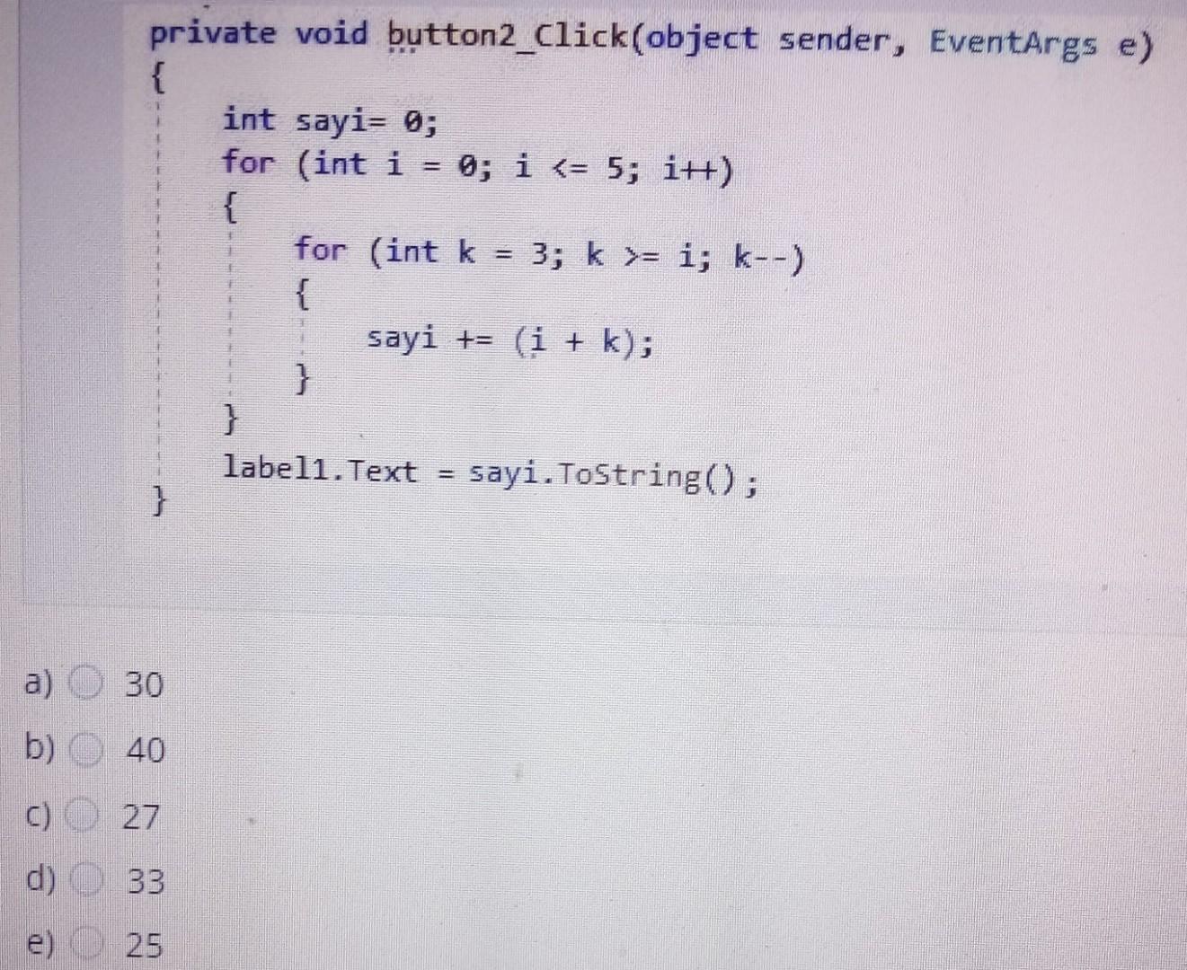 Solved 1 private void button2_Click(object sender, EventArgs | Chegg.com