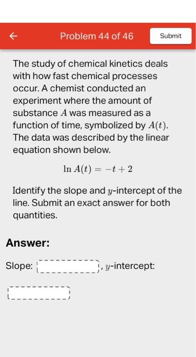 Solved The study of chemical kinetics deals with how fast | Chegg.com