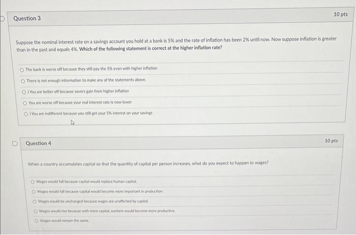 Solved Suppose the nominal interest rate on a savings | Chegg.com