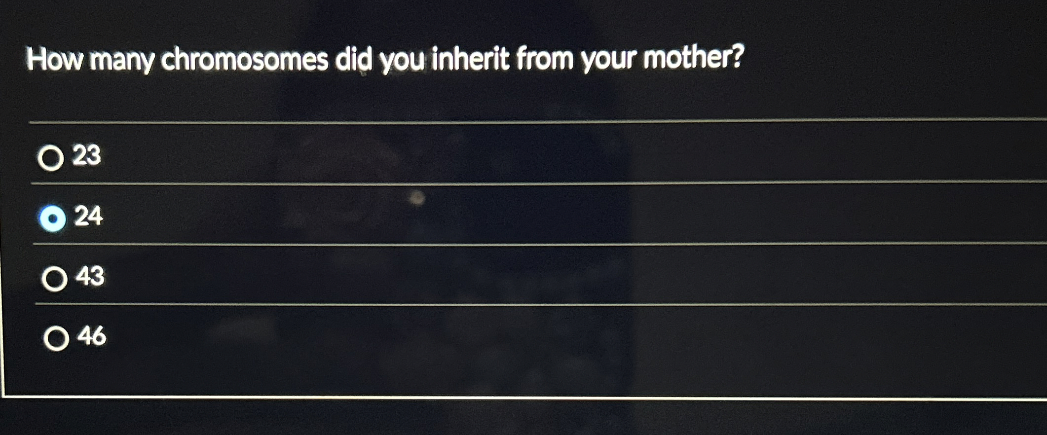 Solved How many chromosomes did you inherit from your