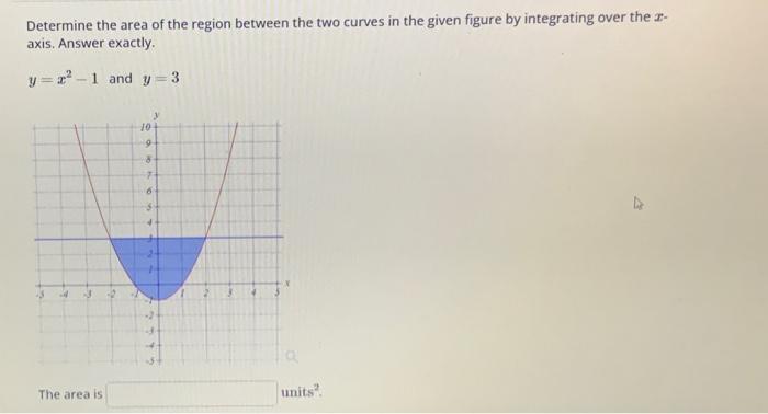 Solved Determine the area of the region between the two | Chegg.com