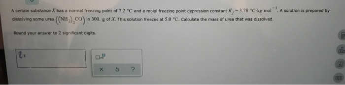 solved-a-certain-substance-x-has-a-normal-freezing-point-of-chegg