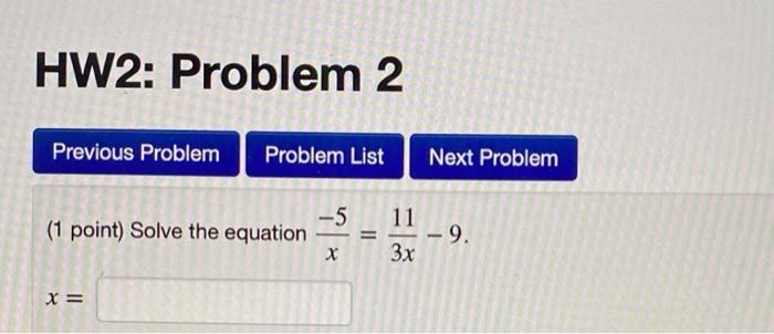 Solved HW2: Problem 2 Previous Problem Problem List Next | Chegg.com