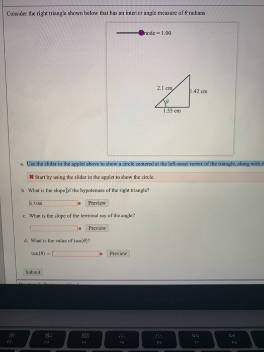 Solved Consider the right triangle shown below that has an | Chegg.com