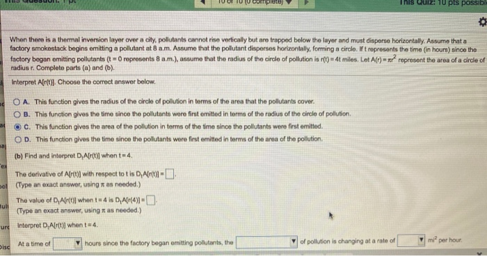 Solved у ou Stud When there is a thermal inversion layer | Chegg.com
